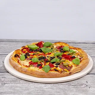 Piedra para pizza redonda, hecha de cordierita, diámetro 33 cm – photo 18