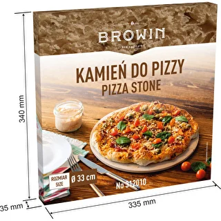Piedra para pizza redonda, hecha de cordierita, diámetro 33 cm – photo 8