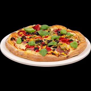 Piedra para pizza redonda, hecha de cordierita, diámetro 33 cm – photo 1