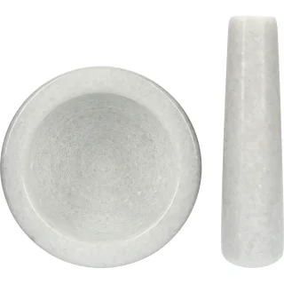 Mortero de cocina de mármol blanco - 10 cm – photo 5