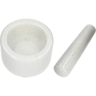 Mortero de cocina de mármol blanco - 10 cm – photo 6