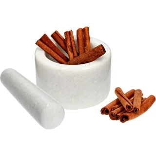 Mortero de cocina de mármol blanco - 10 cm – photo 8