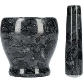 Mortero de cocina de mármol negro - 10 cm – photo 4