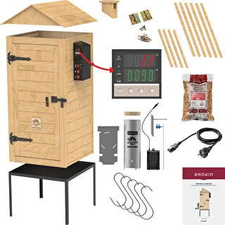 Ahumador 200 L dragON Larch E21 - de alerce, con módulo calefactor eléctrico y controlador