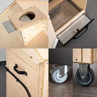Ahumador dragON PLYWOOD NATURE sin bastidor, modular, con controlador digital, 320 L – photo 6