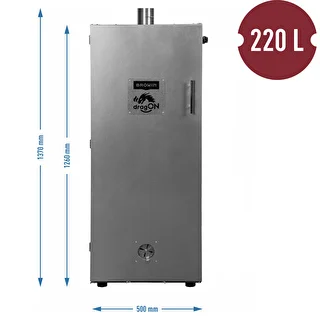 Cámara de ahumado metálica 250L, con ruedas – photo 4