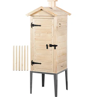 Cámara de ahumado de madera de abeto, 200 L, con base de acero inoxidable – photo 1
