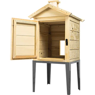 Cámara de ahumado de madera de abeto, 115 L, con base de acero inoxidable – photo 2