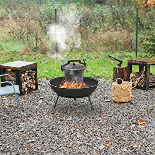 Brasero de jardín con parrilla, Ø55 cm, redondo, en forma de cuenco – photo 11