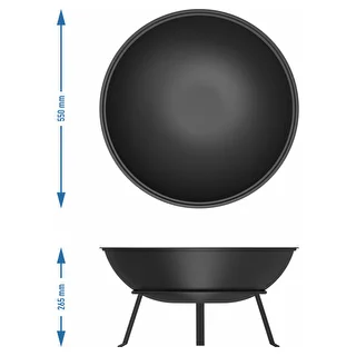 Brasero de jardín con parrilla, Ø55 cm, redondo, en forma de cuenco – photo 8