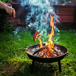 Conjunto de fuego de 58 cm de diámetro y atizador-soporte para caldero o tapa de olla de hierro fundido – photo 10