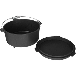 $PRY Caldero colgante con sartén,2en1,hierro fundido 9l+3l – photo 5