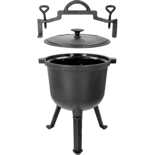 Caldero de cazador de hierro fundido con interior esmaltado, 8 L – photo 2