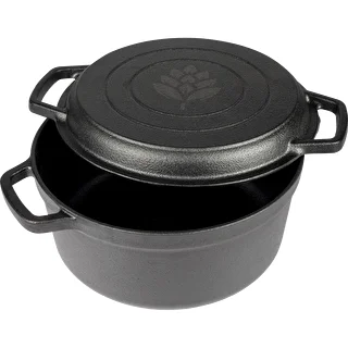Olla de hierro fundido con sartén, 5 l – photo 3