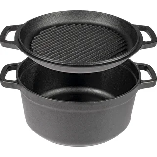 Olla de hierro fundido con sartén, 5 l – photo 1