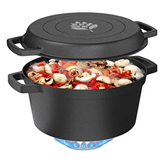 Olla de hierro fundido con sartén, 5 l – photo 7