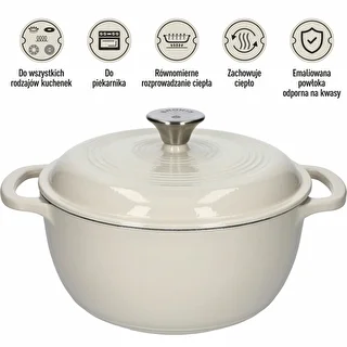 Olla de hierro fundido esmaltada - ecru, 4 L – photo 5