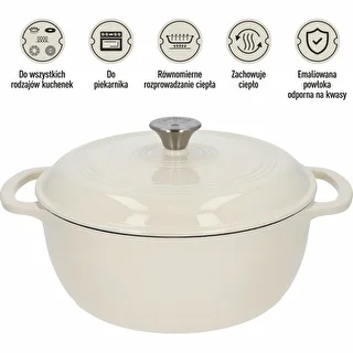 Olla de hierro fundido esmaltada - ecru, 5,8 L – photo 5