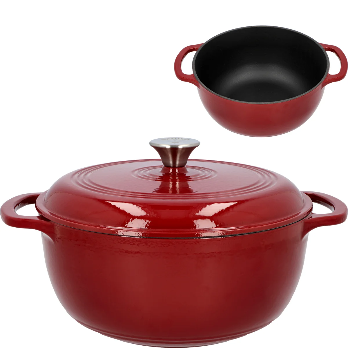 Olla de hierro fundido esmaltada - burdeos, 5,8L