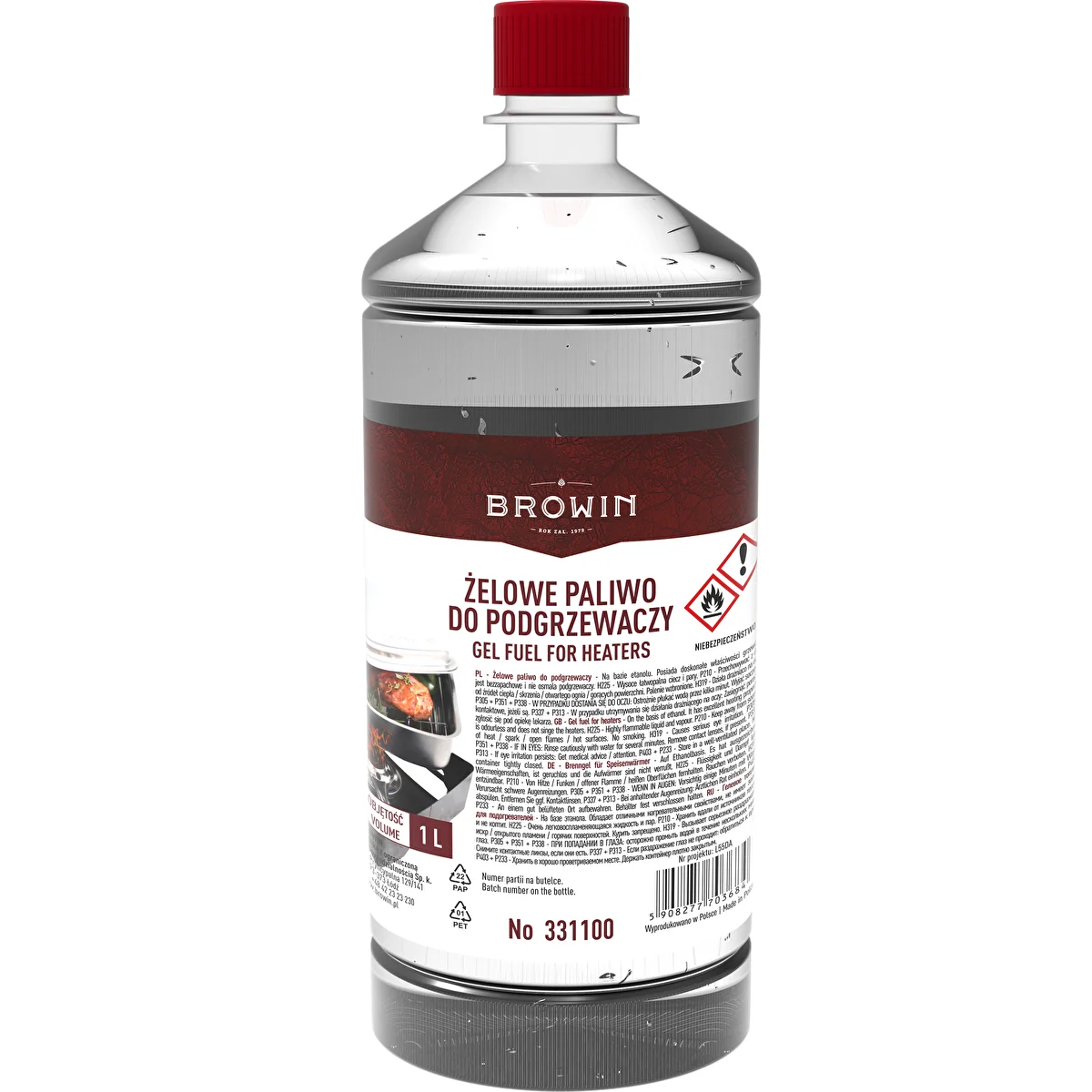Combustible en gel para calentadores de ahumadores, 1L