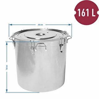 Contenedor de acero inoxidable 161L con tapa – photo 6