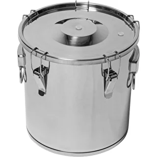 << Contenedor para ferm. y destilación - acero inox. 18l