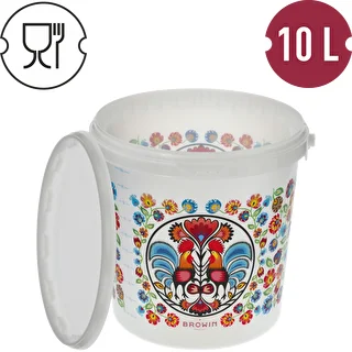 Cubo alimentario GWIOZDA - con tapa, 10 L – photo 4