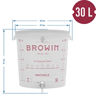 Recipiente de fermentación de 30L con tapa y grifo – photo 9