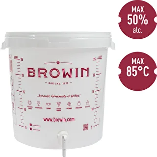 Contenedor de fermentación blanco 30L impresión GB grifo 2 tubos – photo 10