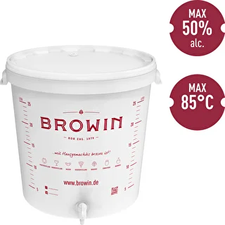 Contenedor de fermentación blanco 30L impresión DE grifo 2 tubos – photo 2