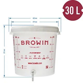 Contenedor de fermentación 30L con tapa, grifo y tubo UA – photo 14
