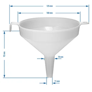 Embudo de plástico blanco fi 10 cm – photo 3