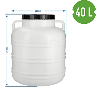 Barril para Encurtidos - blanco, asas, 40 L – photo 8