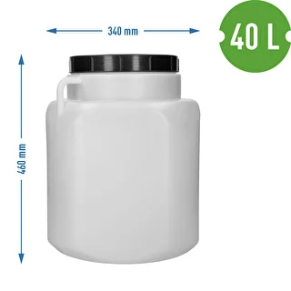 Barril Cuadrado - blanco, asas, 40 L – photo 10