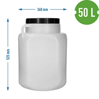 Barril Cuadrado - blanco, asas, 50 L – photo 10
