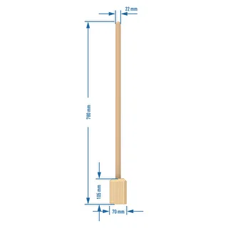 Machacador de repollo de madera pequeño 78cm – photo 2