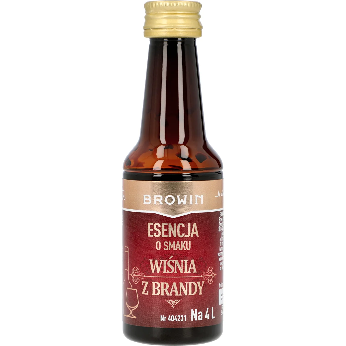 Esencia con sabor a Cereza con brandy, 40 ml - para 4 L