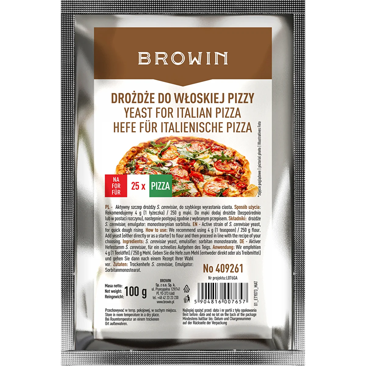 Levadura para pizza - 100g