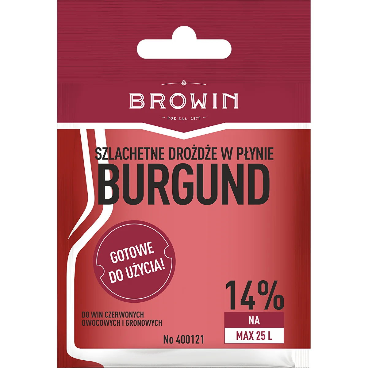 Levadura enológica Burgund sin propagación - 20 ml