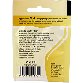 Levadura enológica Tokay, 20 ml – photo 2