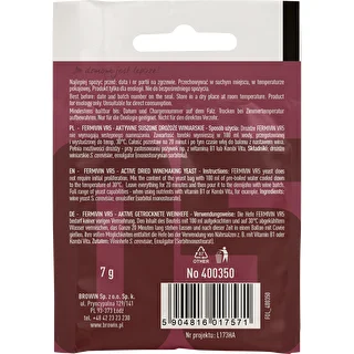 Levadura para vino Fermivin VR5 7g – photo 2