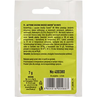 Enovini OK WHITE levadura que reduce la acidez – photo 2