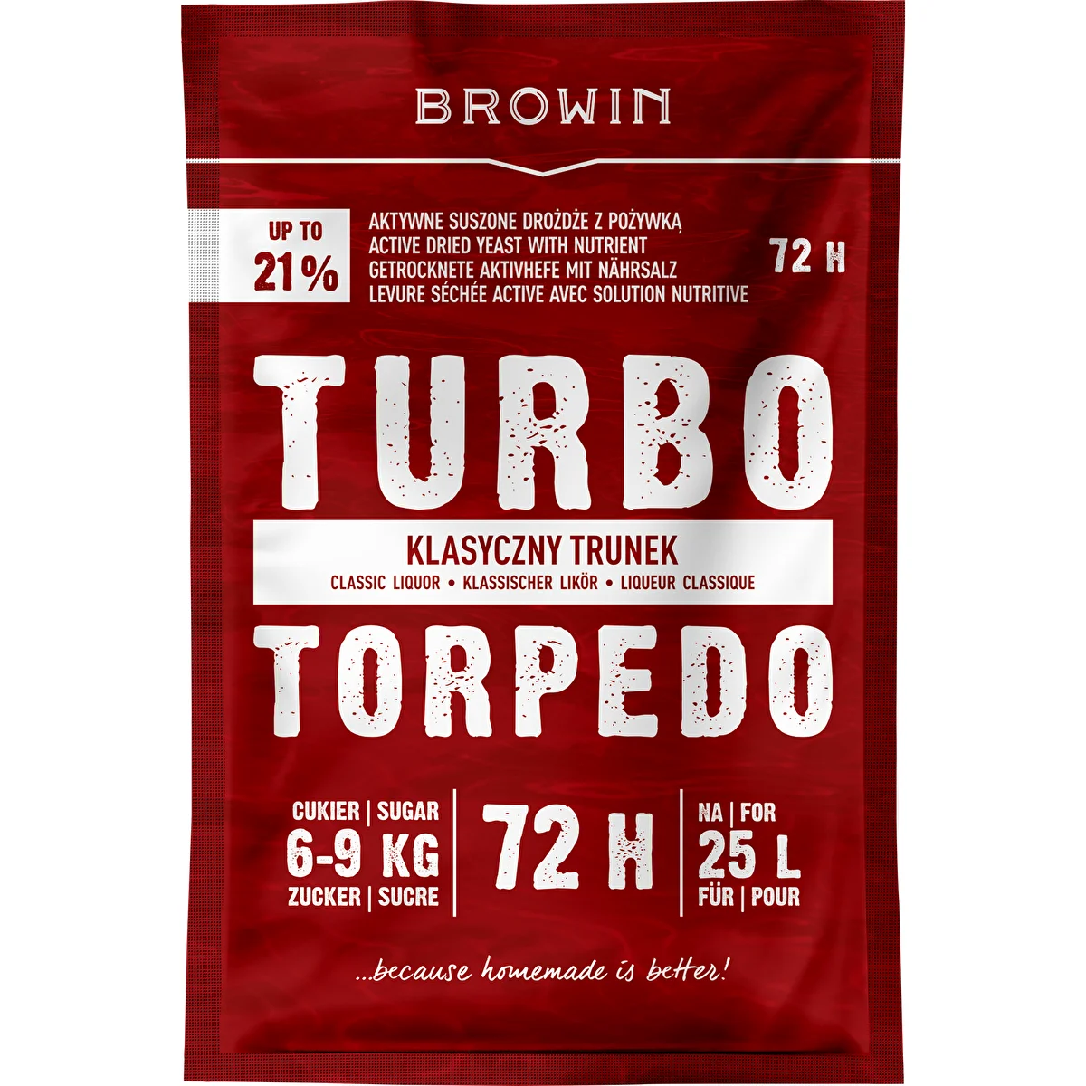 Levadura de destilería Turbo Torpedo 72h 21% - 120 g