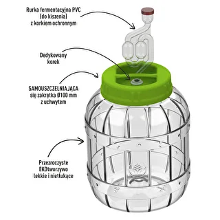 Tarro irrompible y multifuncional para fermentación de 3L – photo 2