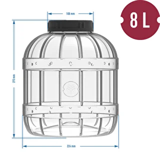 Tarro multifuncional con tapa negra, 8L – photo 3