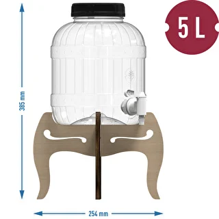 Tarro multifuncional con grifo 5L + soporte de madera – photo 12