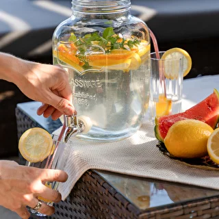 Tarro para limonada, con grifo - de vidrio, 4 L – photo 7