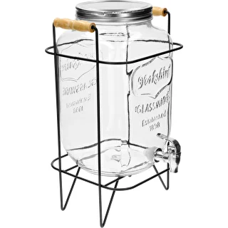Tarro Limonada 8 L - con grifo, en soporte metálico con asas – photo 1