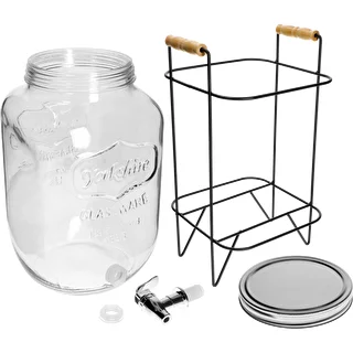 Tarro Limonada 8 L - con grifo, en soporte metálico con asas – photo 3