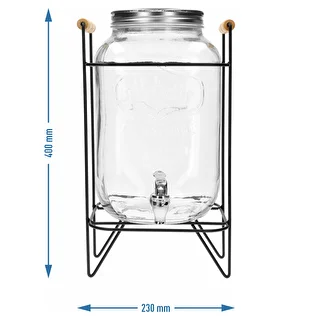 Tarro Limonada 8 L - con grifo, en soporte metálico con asas – photo 6